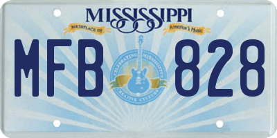 MS license plate MFB828