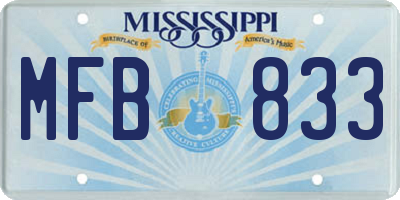 MS license plate MFB833