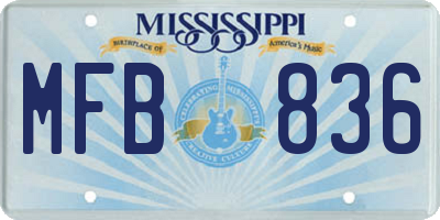 MS license plate MFB836
