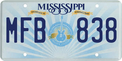 MS license plate MFB838