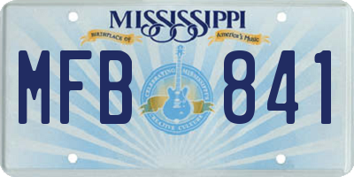 MS license plate MFB841