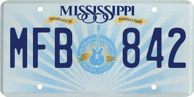 MS license plate MFB842