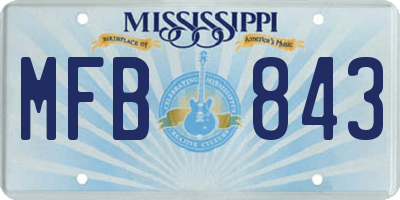 MS license plate MFB843