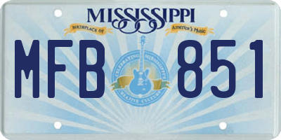 MS license plate MFB851
