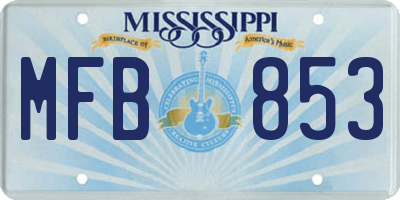 MS license plate MFB853