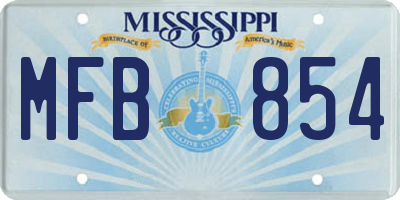 MS license plate MFB854