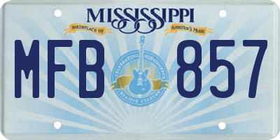 MS license plate MFB857