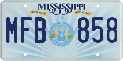 MS license plate MFB858