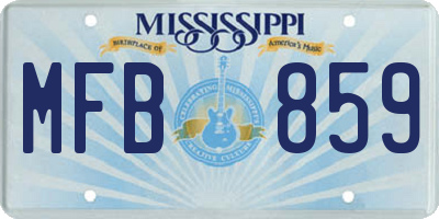 MS license plate MFB859