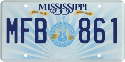 MS license plate MFB861
