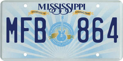 MS license plate MFB864