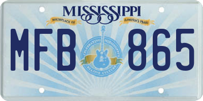 MS license plate MFB865
