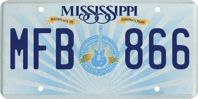 MS license plate MFB866