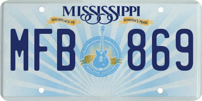 MS license plate MFB869