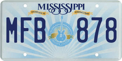 MS license plate MFB878