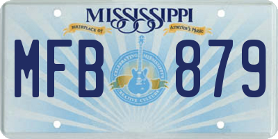 MS license plate MFB879