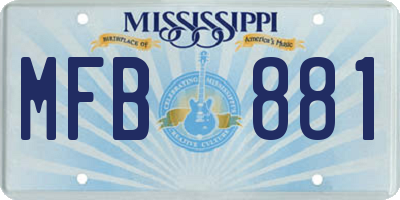 MS license plate MFB881