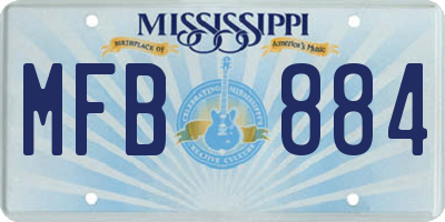 MS license plate MFB884
