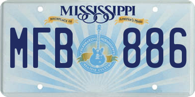 MS license plate MFB886