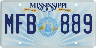 MS license plate MFB889