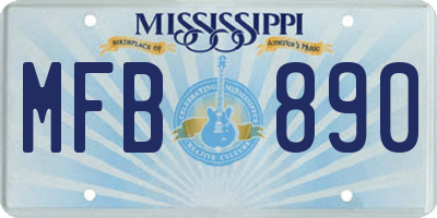 MS license plate MFB890