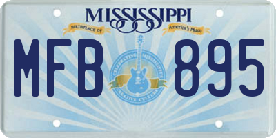 MS license plate MFB895