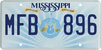 MS license plate MFB896