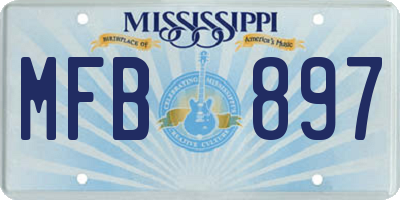 MS license plate MFB897