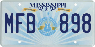 MS license plate MFB898