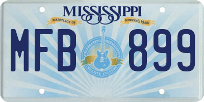 MS license plate MFB899