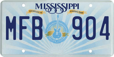 MS license plate MFB904