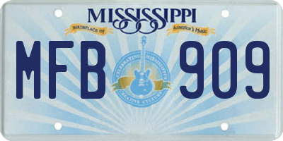MS license plate MFB909