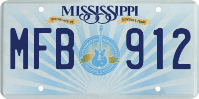 MS license plate MFB912