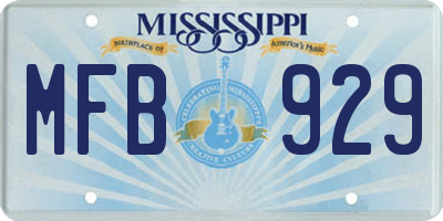 MS license plate MFB929