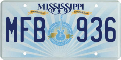 MS license plate MFB936