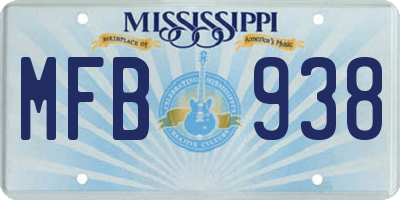MS license plate MFB938
