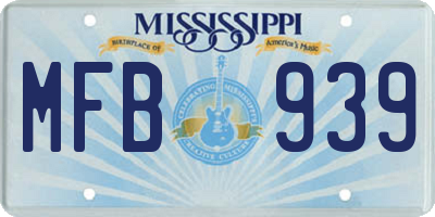 MS license plate MFB939
