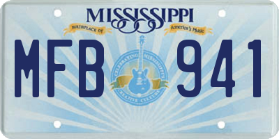MS license plate MFB941