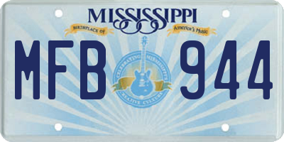 MS license plate MFB944