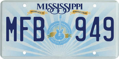 MS license plate MFB949