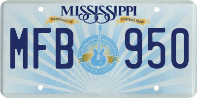 MS license plate MFB950