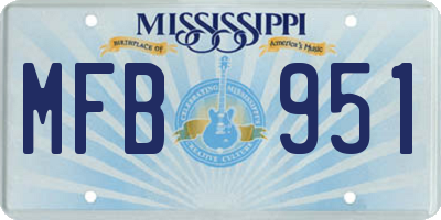 MS license plate MFB951