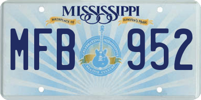MS license plate MFB952