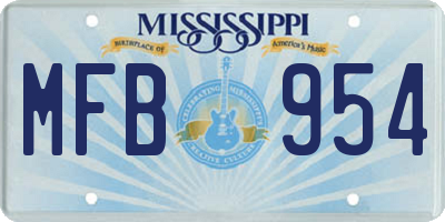 MS license plate MFB954