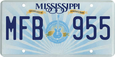 MS license plate MFB955