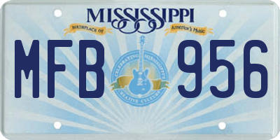 MS license plate MFB956