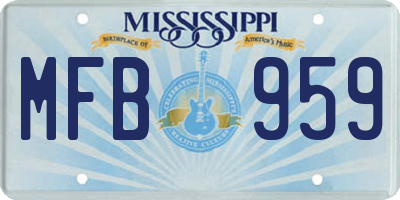 MS license plate MFB959
