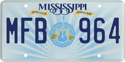 MS license plate MFB964