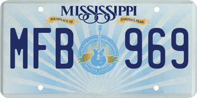 MS license plate MFB969