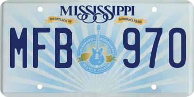 MS license plate MFB970